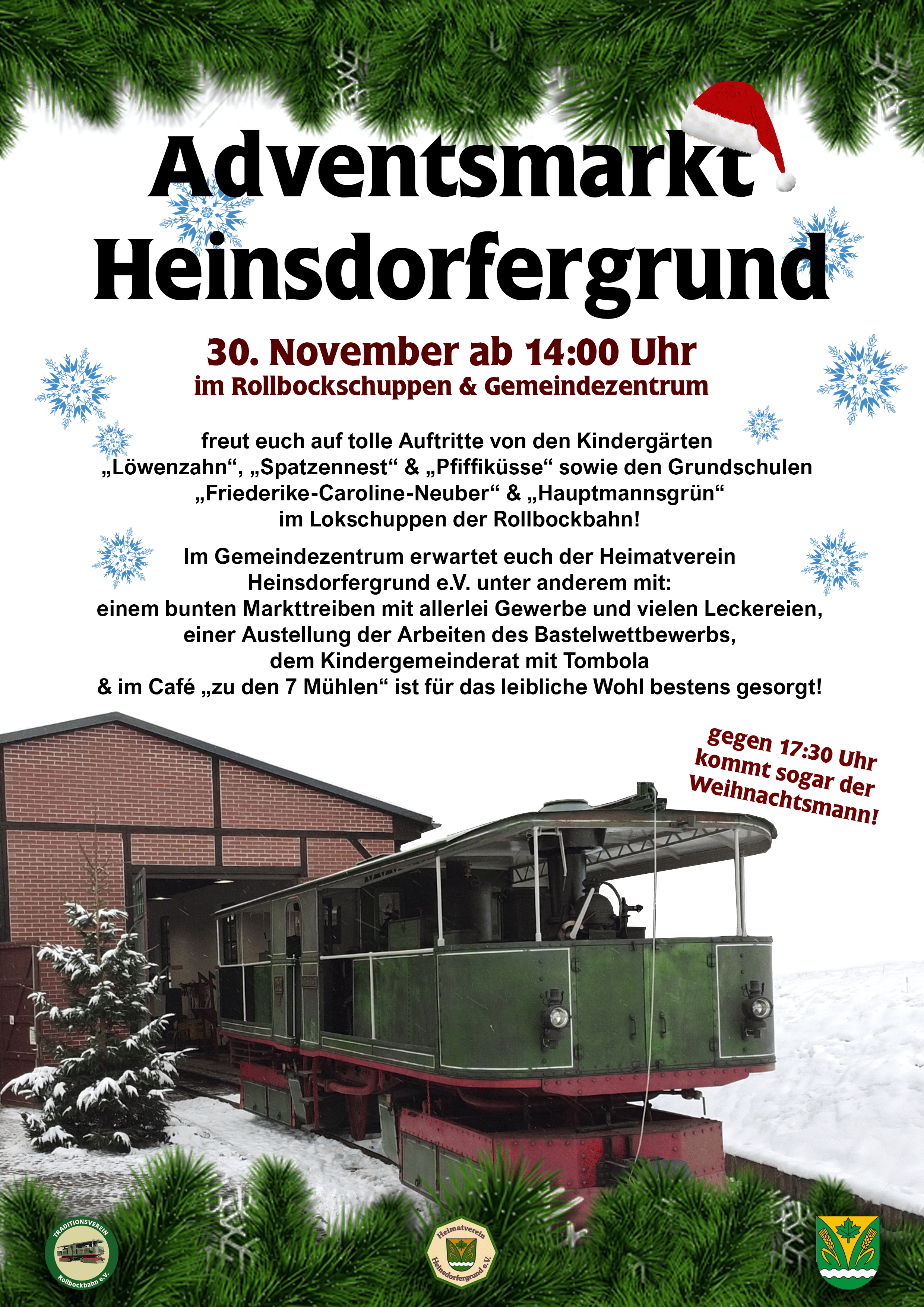 Plakat zur Einladung für den Adventsmarkt
